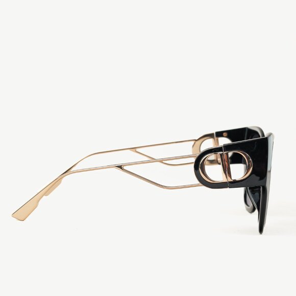 Christian Dior 30Montaigne 1 Black & Gold-Tone Square Sunglasses - Picture 3 of 11